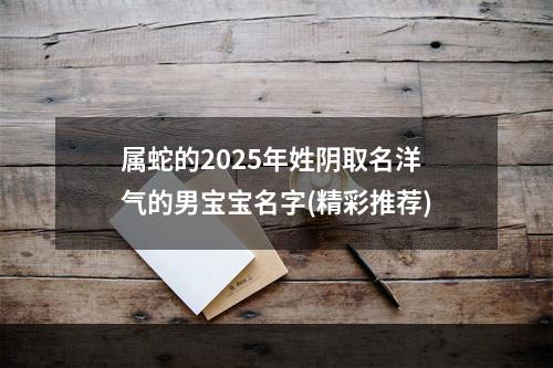 属蛇的2025年姓阴取名洋气的男宝宝名字(精彩推荐)