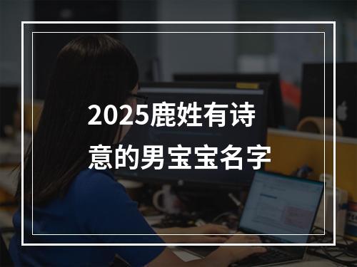 2025鹿姓有诗意的男宝宝名字