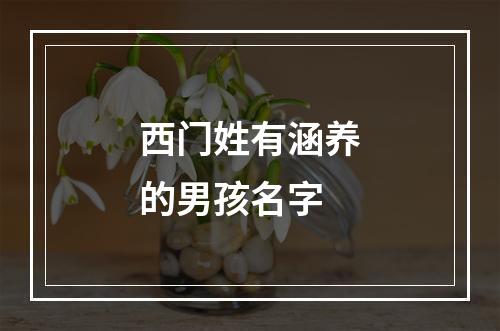 西门姓有涵养的男孩名字