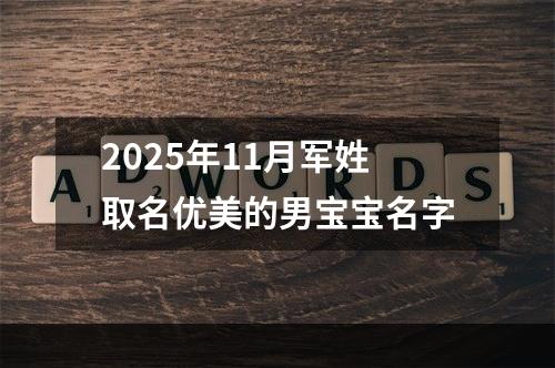2025年11月军姓取名优美的男宝宝名字