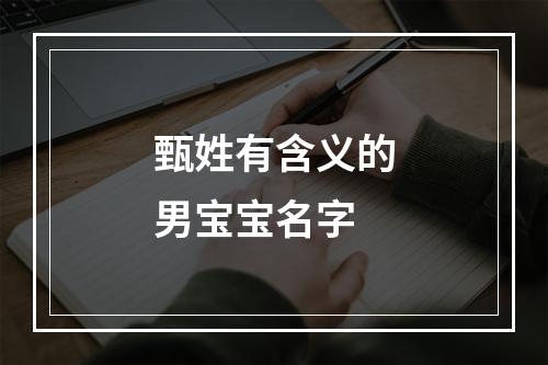 甄姓有含义的男宝宝名字