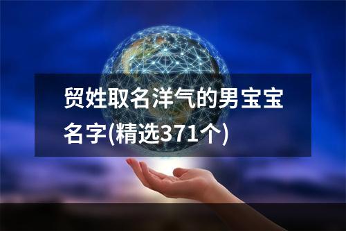 贸姓取名洋气的男宝宝名字(精选371个)