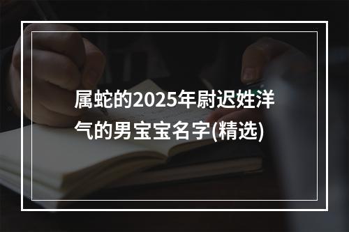 属蛇的2025年尉迟姓洋气的男宝宝名字(精选)