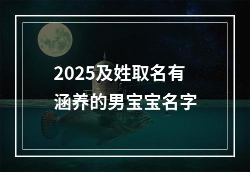 2025及姓取名有涵养的男宝宝名字