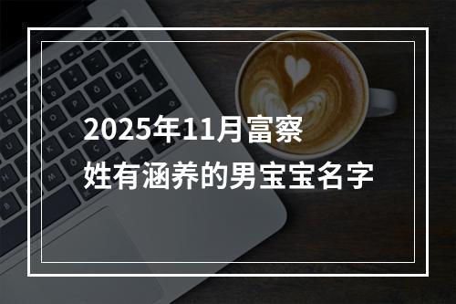 2025年11月富察姓有涵养的男宝宝名字