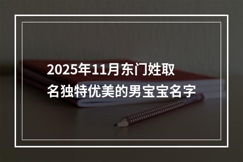 2025年11月东门姓取名独特优美的男宝宝名字