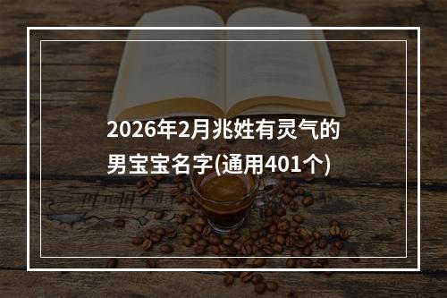 2026年2月兆姓有灵气的男宝宝名字(通用401个)