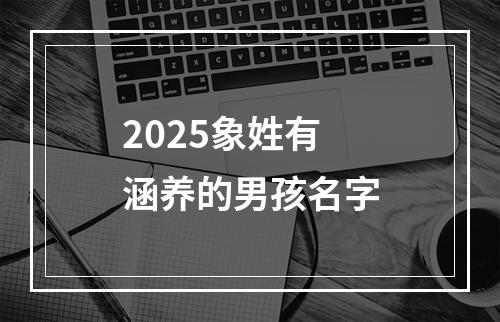 2025象姓有涵养的男孩名字