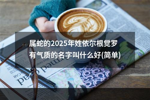 属蛇的2025年姓依尔根觉罗有气质的名字叫什么好(简单)