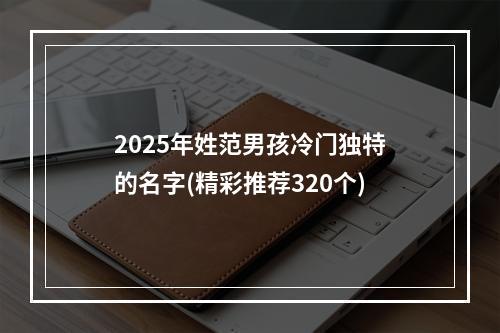 2025年姓范男孩冷门独特的名字(精彩推荐320个)