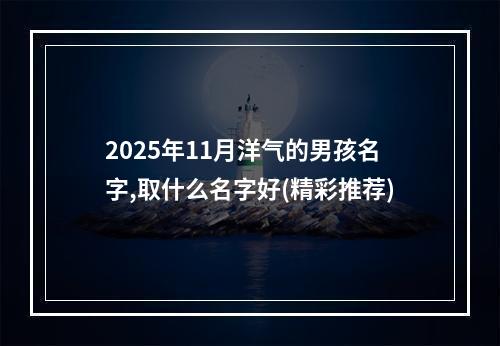 2025年11月洋气的男孩名字,取什么名字好(精彩推荐)