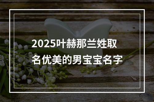 2025叶赫那兰姓取名优美的男宝宝名字