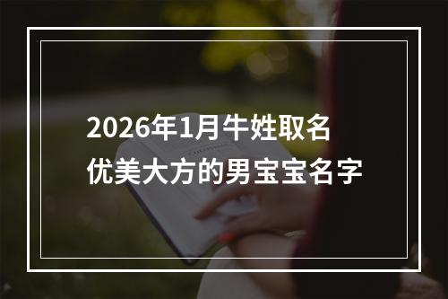 2026年1月牛姓取名优美大方的男宝宝名字