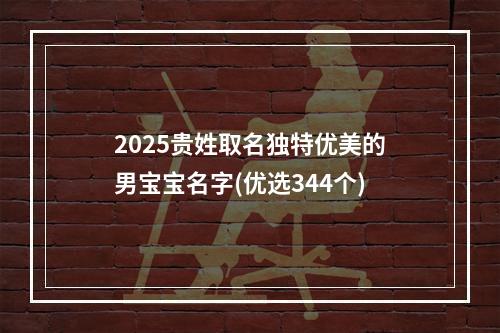 2025贵姓取名独特优美的男宝宝名字(优选344个)