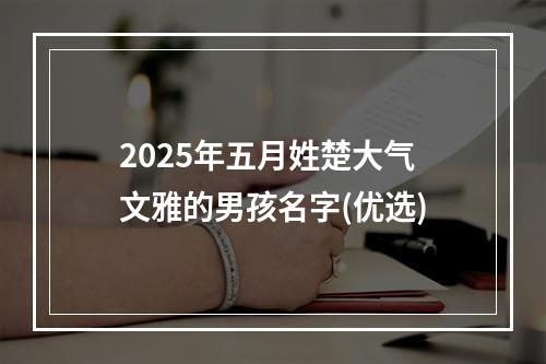 2025年五月姓楚大气文雅的男孩名字(优选)
