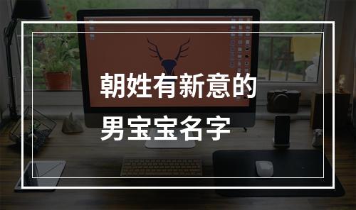 朝姓有新意的男宝宝名字