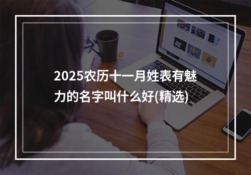 2025农历十一月姓表有魅力的名字叫什么好(精选)