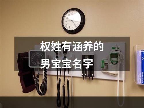 权姓有涵养的男宝宝名字