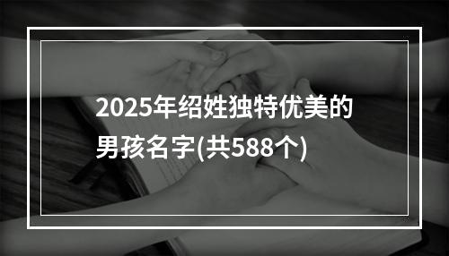 2025年绍姓独特优美的男孩名字(共588个)