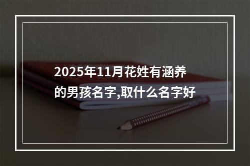 2025年11月花姓有涵养的男孩名字,取什么名字好