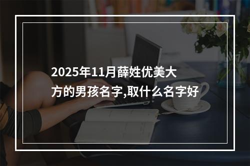 2025年11月薛姓优美大方的男孩名字,取什么名字好