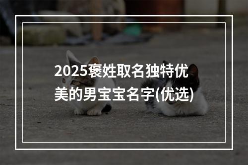 2025褒姓取名独特优美的男宝宝名字(优选)