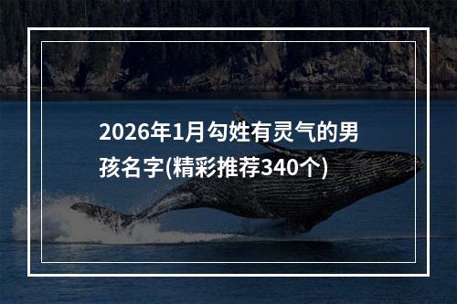 2026年1月勾姓有灵气的男孩名字(精彩推荐340个)