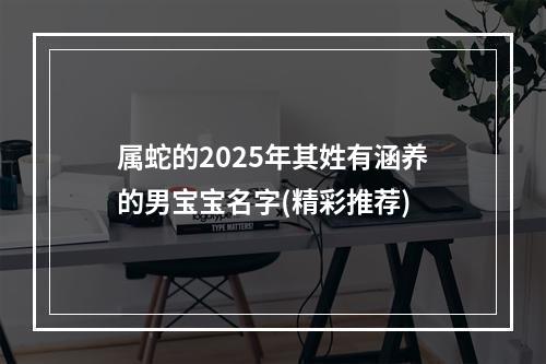 属蛇的2025年其姓有涵养的男宝宝名字(精彩推荐)