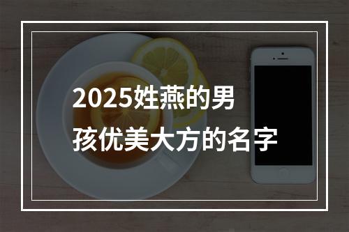 2025姓燕的男孩优美大方的名字