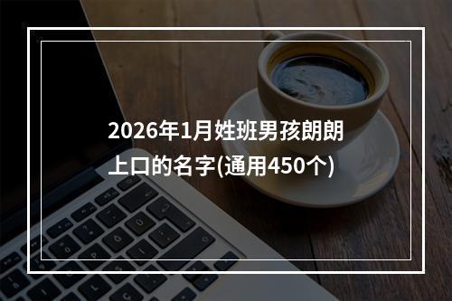 2026年1月姓班男孩朗朗上口的名字(通用450个)