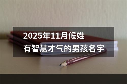 2025年11月候姓有智慧才气的男孩名字