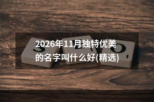 2026年11月独特优美的名字叫什么好(精选)