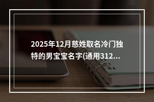 2025年12月慈姓取名冷门独特的男宝宝名字(通用312个)