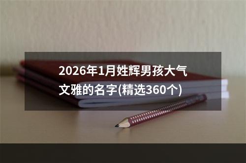 2026年1月姓辉男孩大气文雅的名字(精选360个)