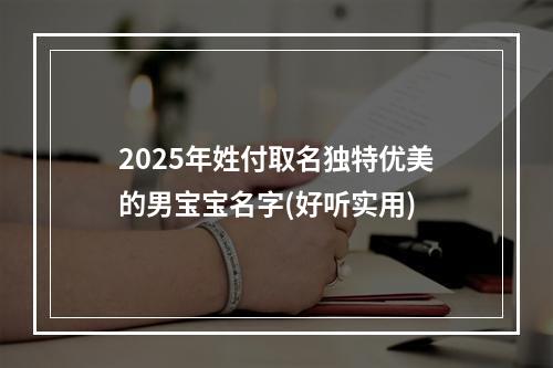 2025年姓付取名独特优美的男宝宝名字(好听实用)