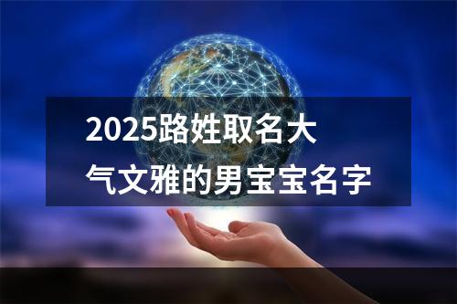 2025路姓取名大气文雅的男宝宝名字