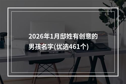 2026年1月邸姓有创意的男孩名字(优选461个)