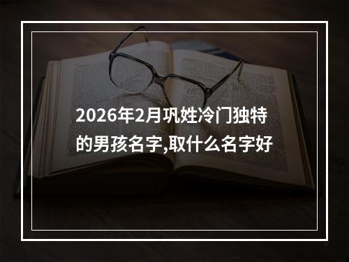 2026年2月巩姓冷门独特的男孩名字,取什么名字好