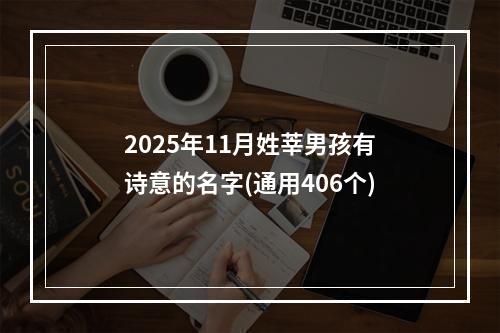 2025年11月姓莘男孩有诗意的名字(通用406个)