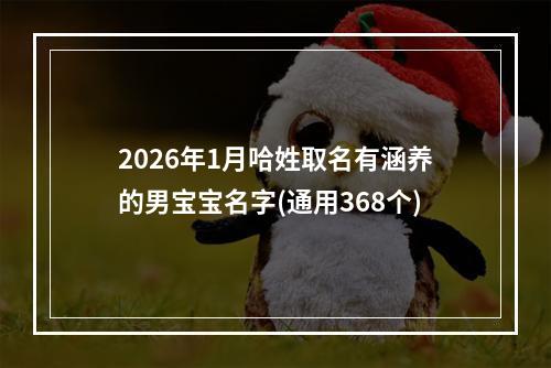 2026年1月哈姓取名有涵养的男宝宝名字(通用368个)