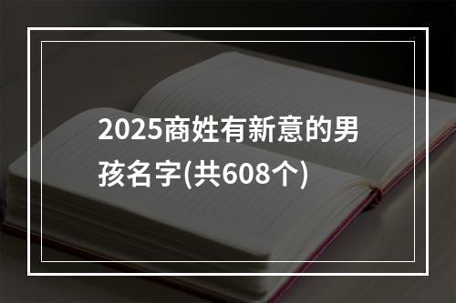 2025商姓有新意的男孩名字(共608个)