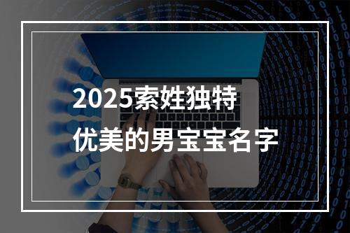 2025索姓独特优美的男宝宝名字