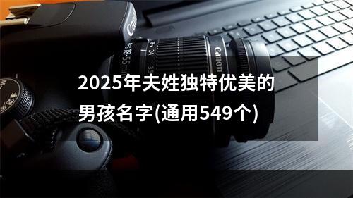 2025年夫姓独特优美的男孩名字(通用549个)