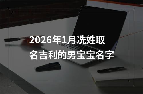 2026年1月冼姓取名吉利的男宝宝名字