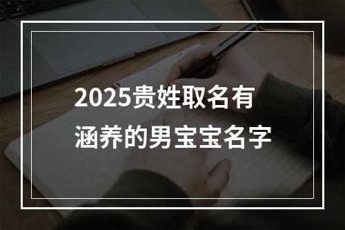 2025贵姓取名有涵养的男宝宝名字