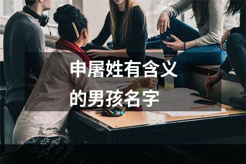 申屠姓有含义的男孩名字