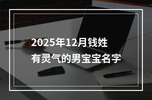 2025年12月钱姓有灵气的男宝宝名字