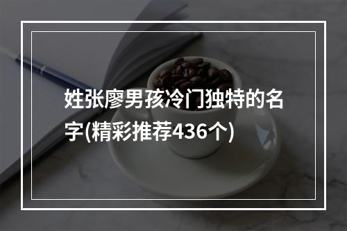 姓张廖男孩冷门独特的名字(精彩推荐436个)