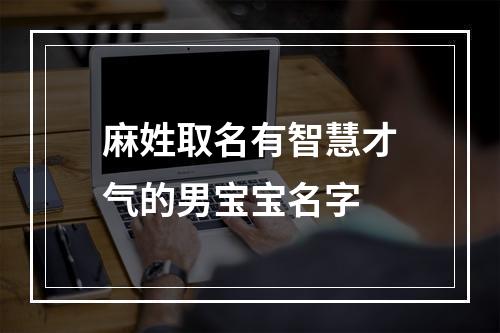 麻姓取名有智慧才气的男宝宝名字