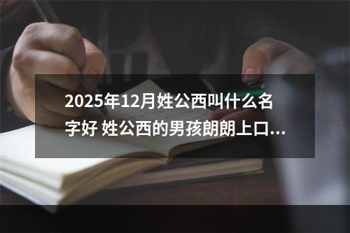 2025年12月姓公西叫什么名字好 姓公西的男孩朗朗上口的名字